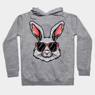 Cool Bunny With Glasses Hoodie